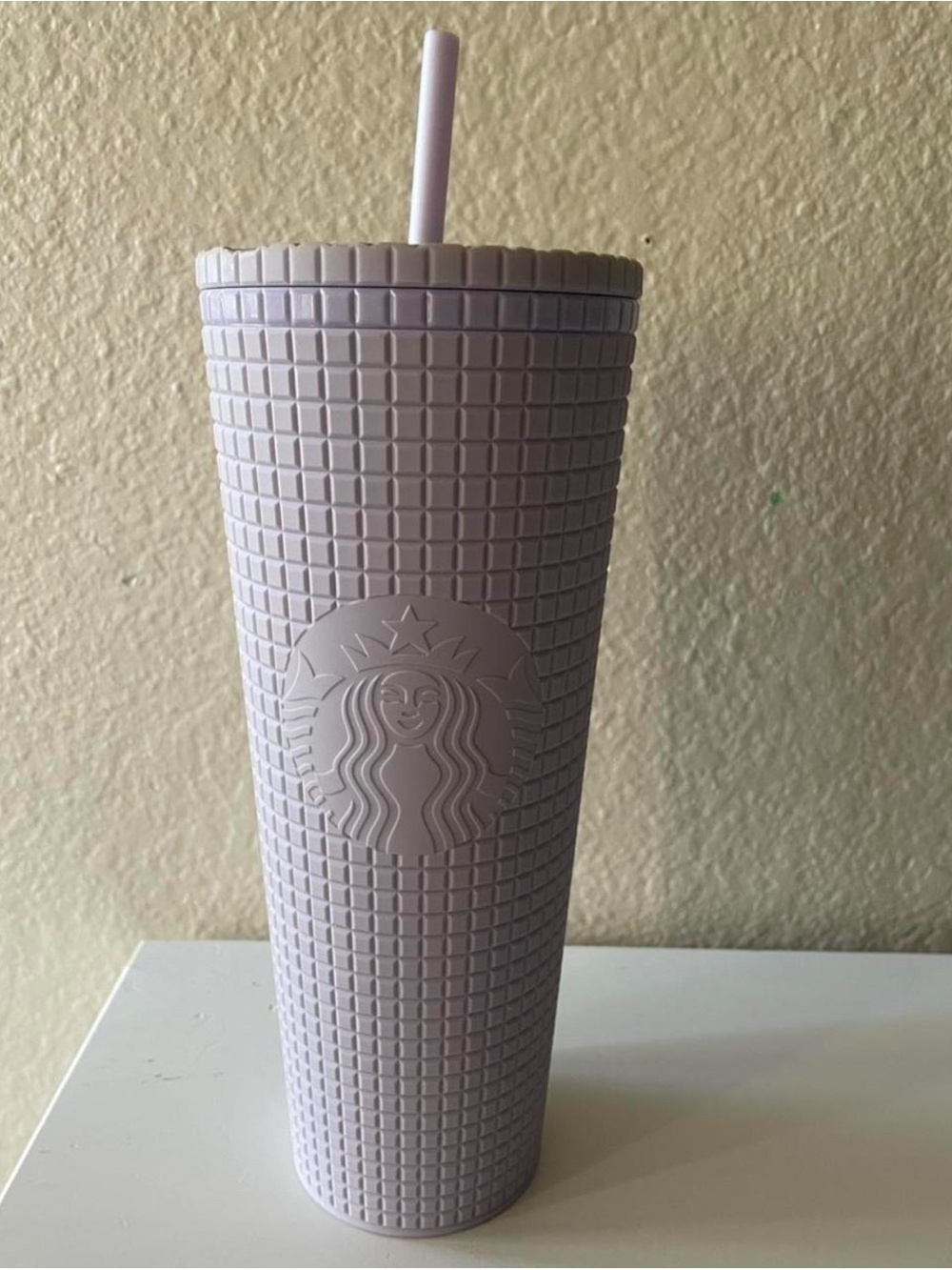 Starbucks Pale Lavender Textured Tumbler with Straw